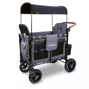 Wonderfold Wagon Luxe 2 Double Stroller with 5 Point Harness