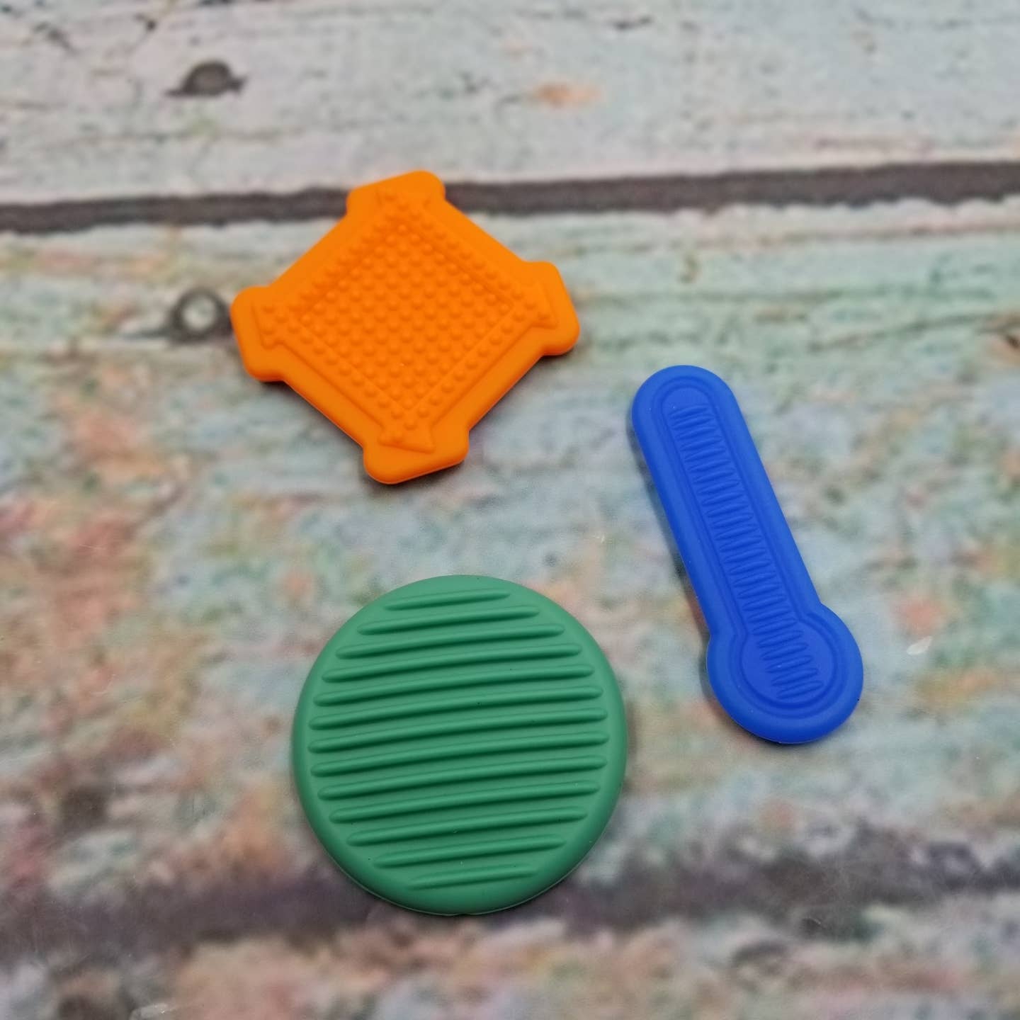 Textured Sensory Shape Silicone Stones (6 Pack)