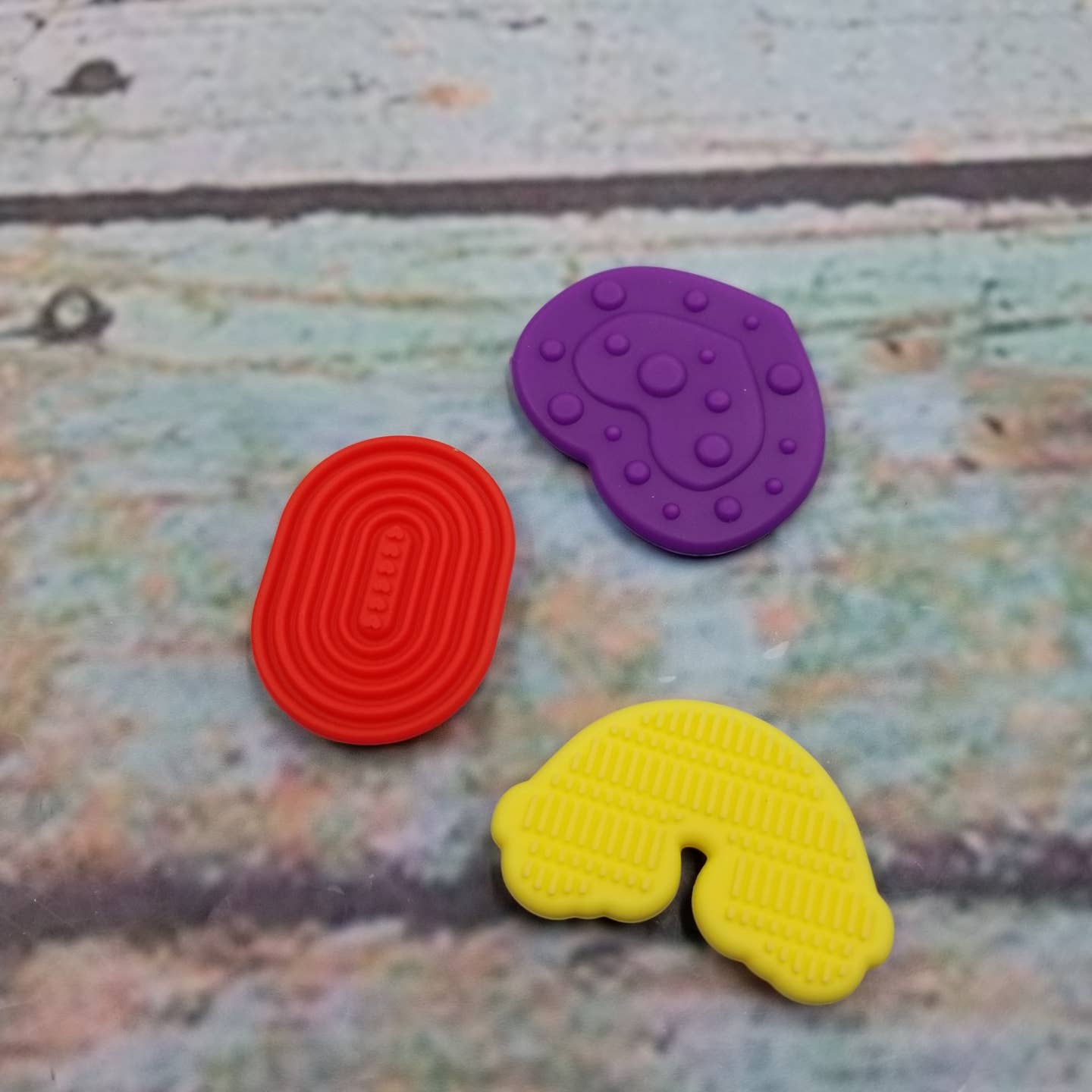 Textured Sensory Shape Silicone Stones (6 Pack)