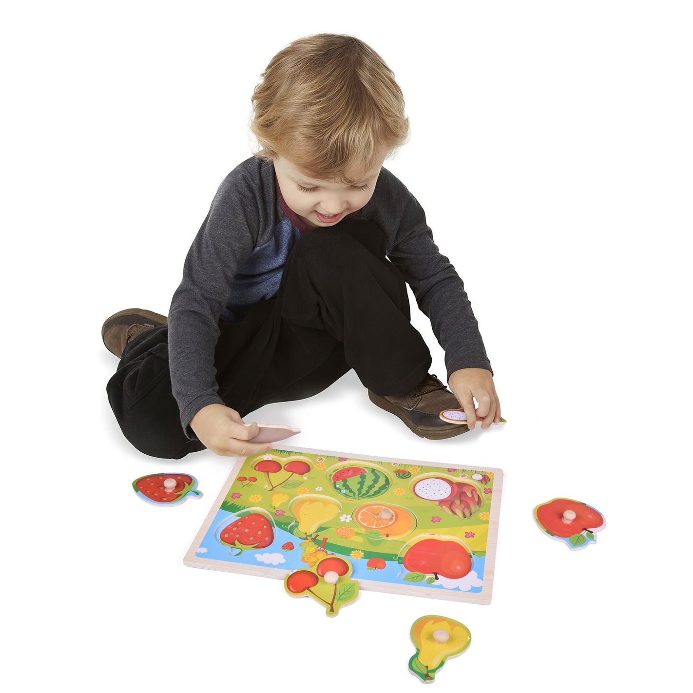 5 Pack of Wooden Peg Puzzles