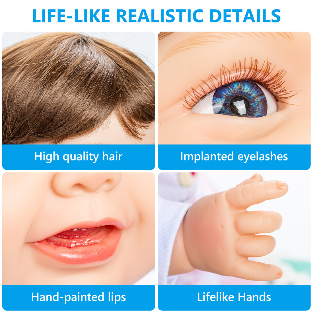22 inch - Lifelike Reborn Baby Doll for Seniors with Dementia
