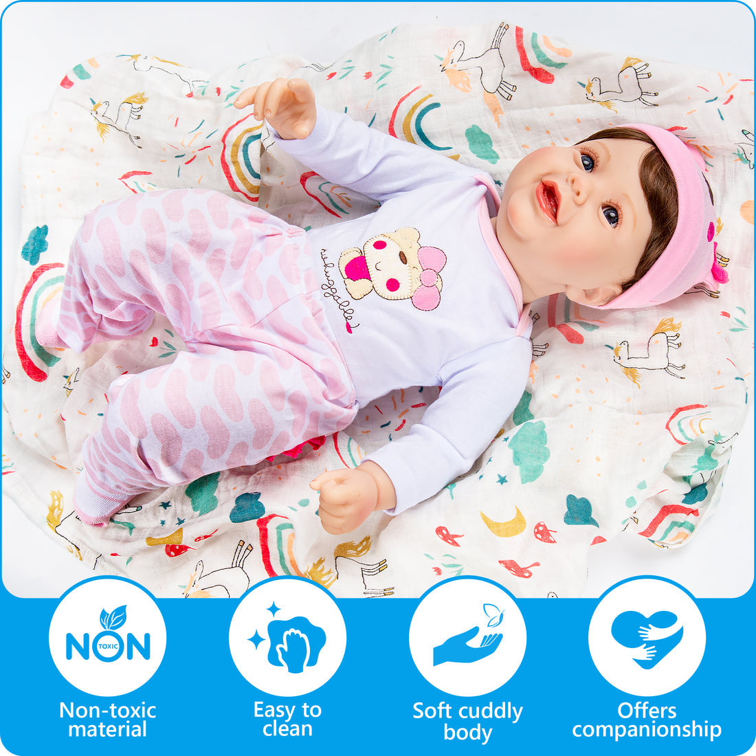 22 inch - Lifelike Reborn Baby Doll for Seniors with Dementia