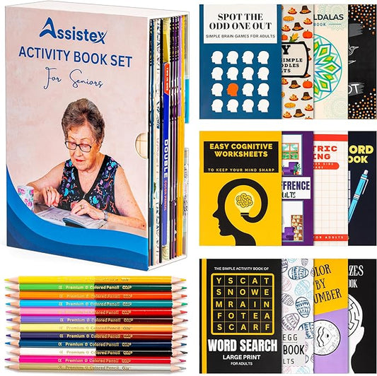 Large Print Activity Book Set for Seniors