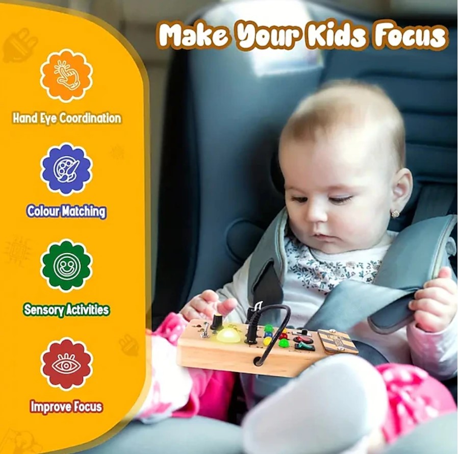 Montessori Light Up Switch Busyboard
