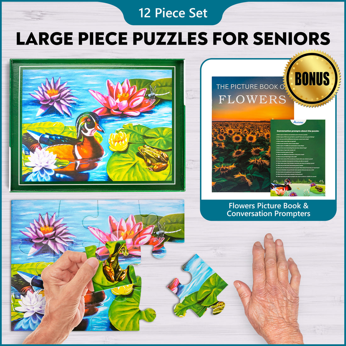 Large Piece Duck Pond Puzzle (12 piece)