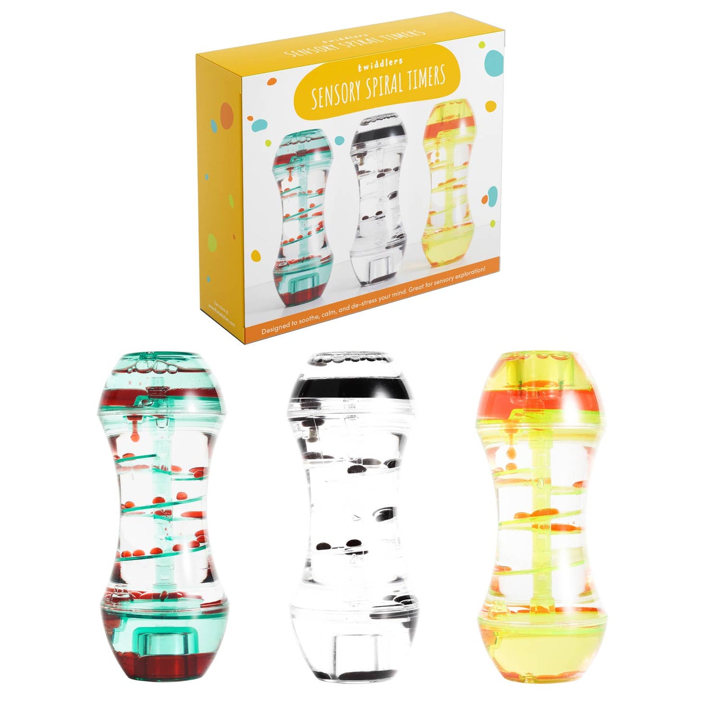 Pack of 3 Liquid Spiral Motion Timers