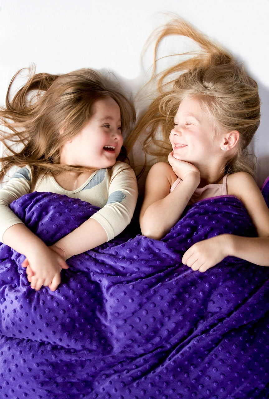 Soft Minky Weighted Sensory Blanket for Kids (7 lbs)