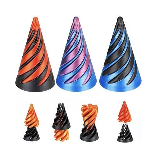 3D Printed 2.5" Impossible Fidget Cone