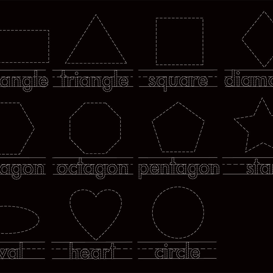 Reusable Activity Playmat Numbers & Shapes (2-sided)