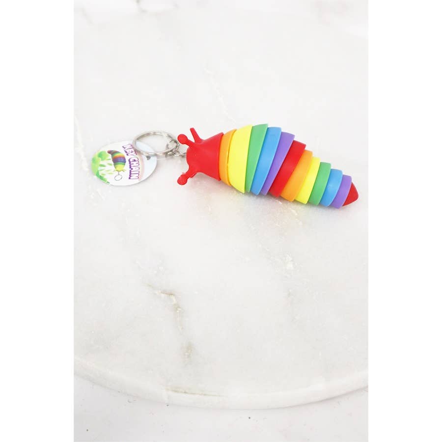 Mini Fidget Slug Keychain