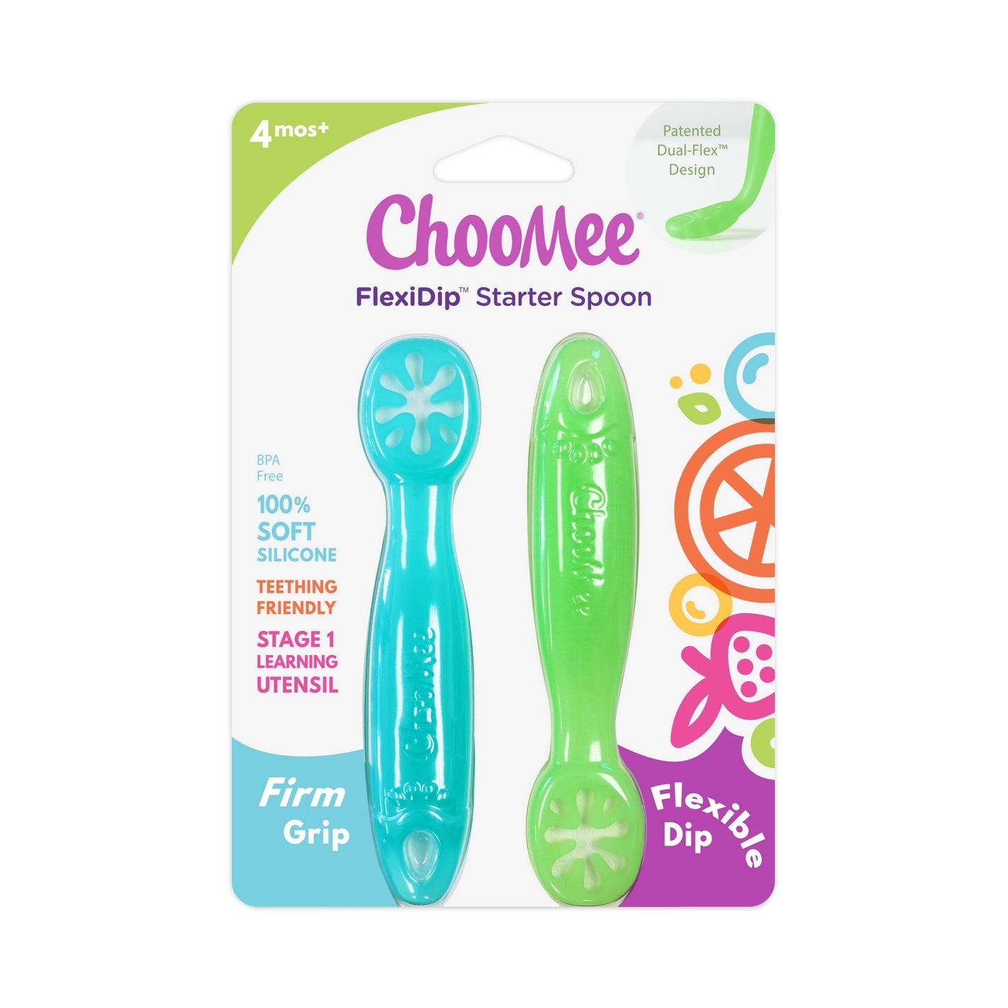FlexiDip Silicone Learning Utencil (2 pack)