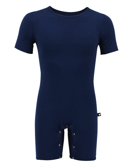 Adult Unisex Tee-Shirt Snap Onesie Bodyshorts