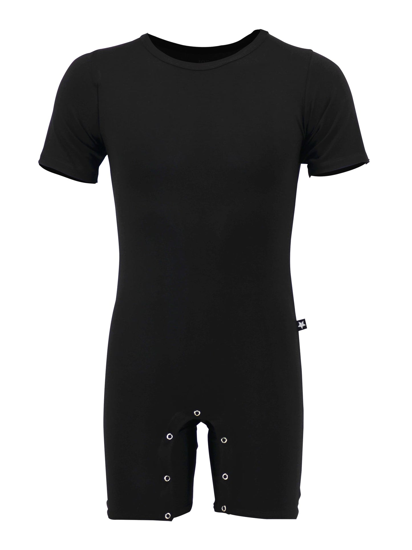 Adult Unisex Tee-Shirt Snap Onesie Bodyshorts