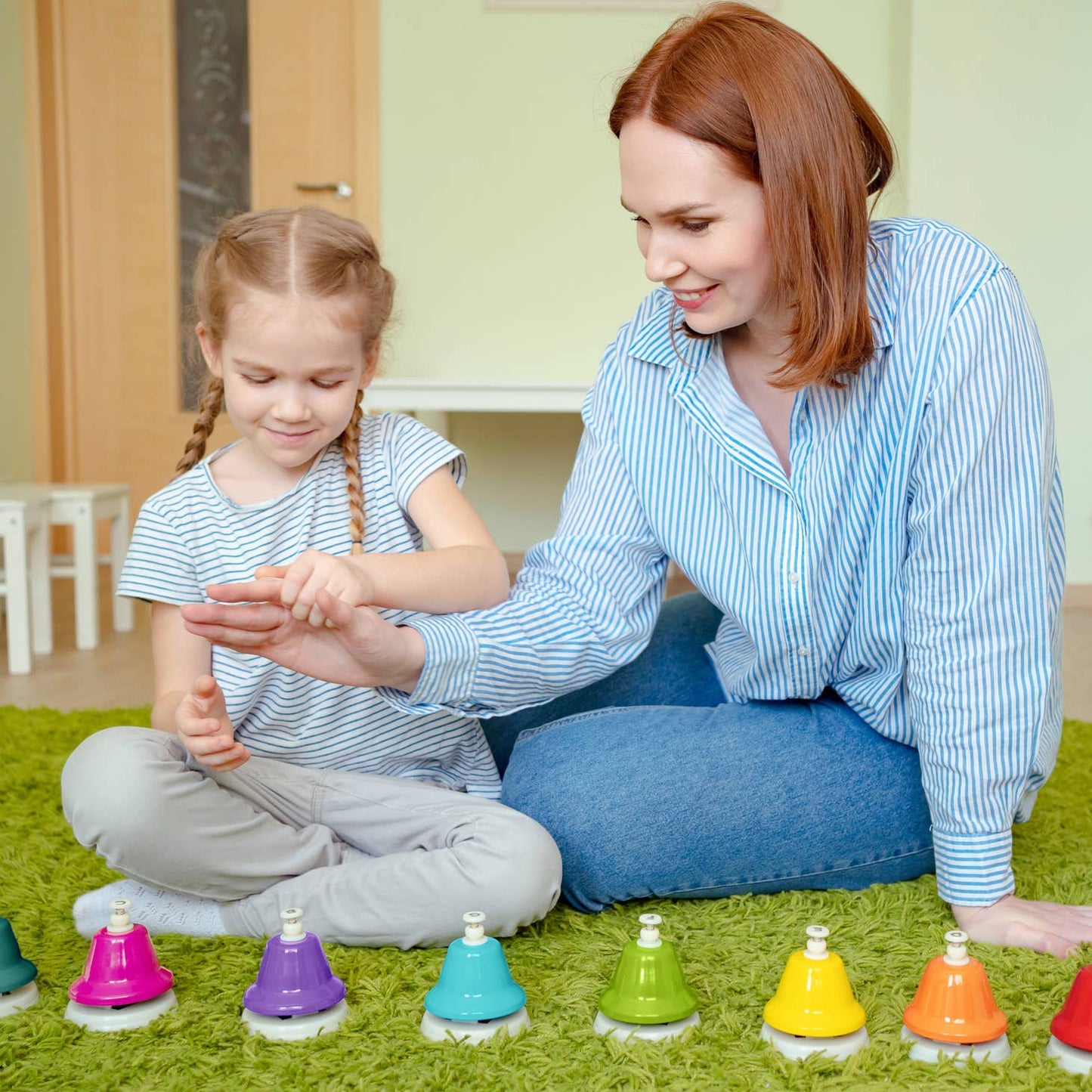 Rainbow Music Bells (Set of 8)
