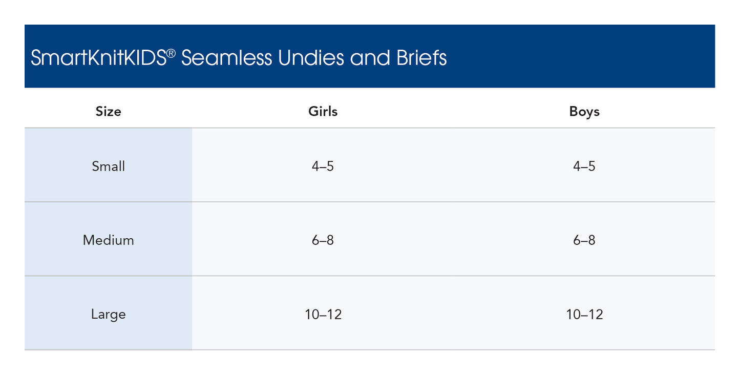SmartKnitKIDS® Seamless Sensitivity Undies - 3 Pack
