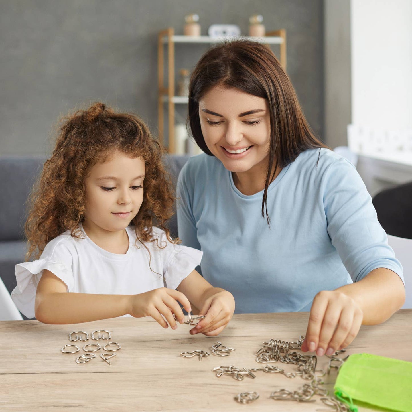 Metal Wire IQ Brain Mind Teaser Puzzles - 36 Pieces