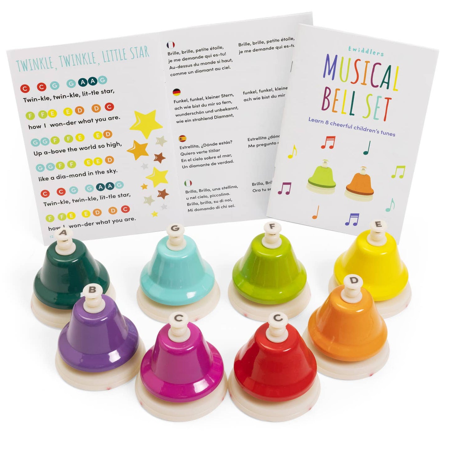 Rainbow Music Bells (Set of 8)