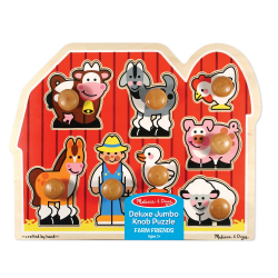 Melissa & Doug Large Peg Puzzle - Farm Animals