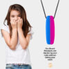 Chewable Board Pendant - Pink/Blue