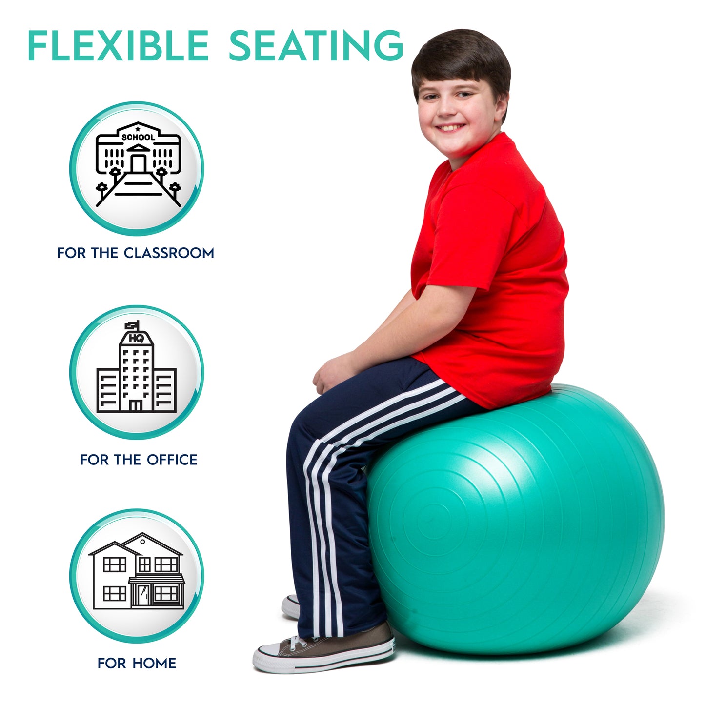 Balance Balls No-Roll Weighted - Mint 55 cm