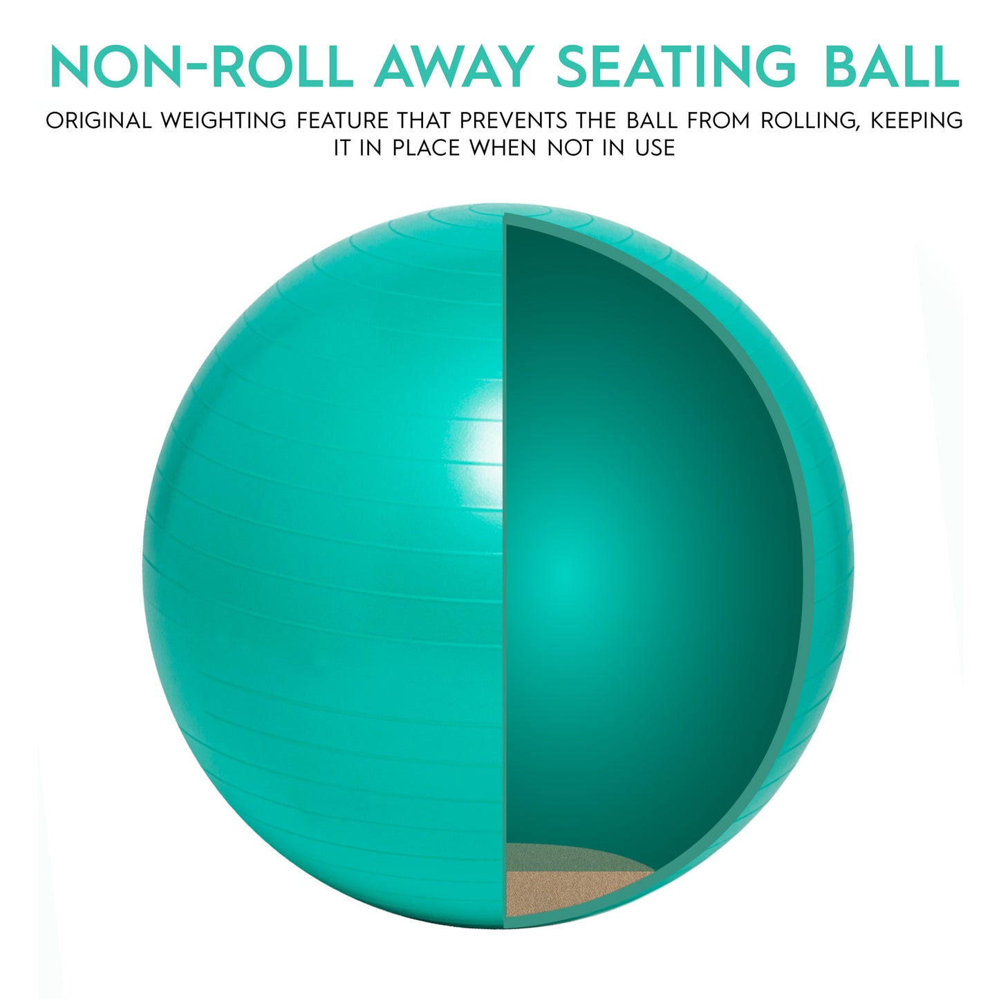Balance Balls No-Roll Weighted - Mint 55 cm