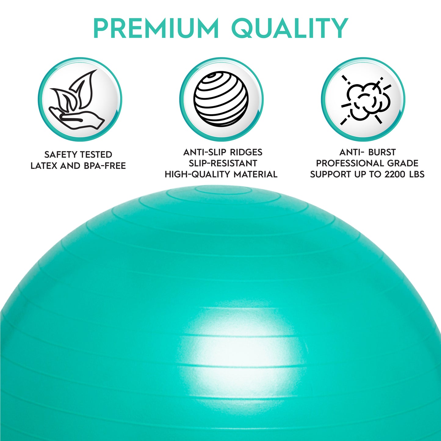 Balance Balls No-Roll Weighted - Mint 55 cm