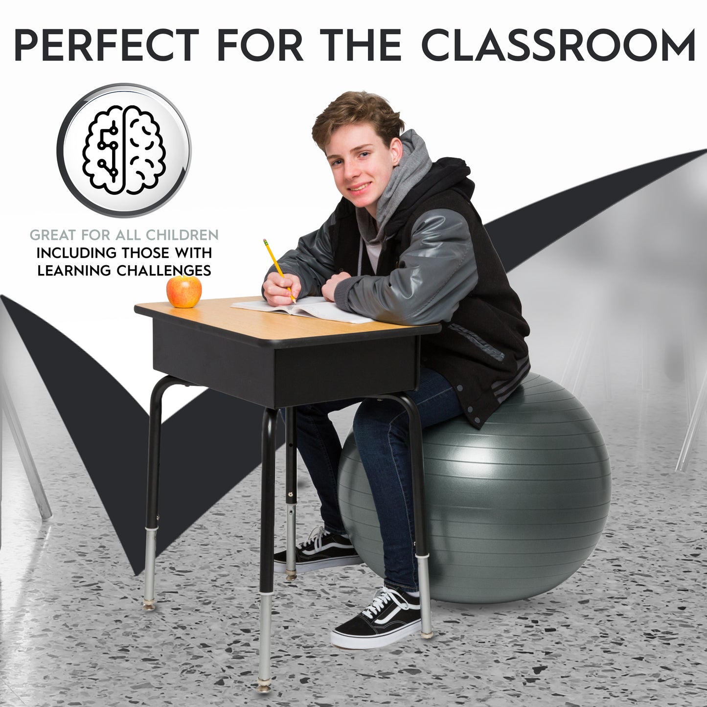 Balance Balls No-Roll Weighted - Dark Gray 65 cm