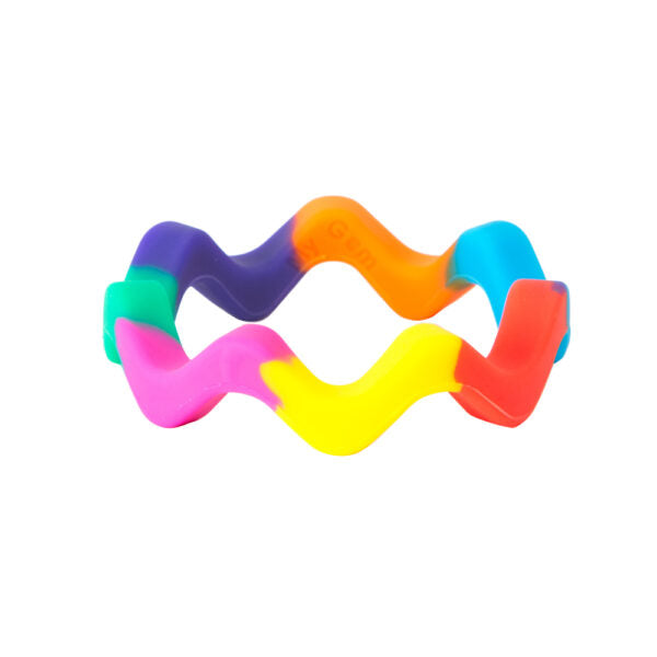 Chewable Wave Bangles - Rainbow