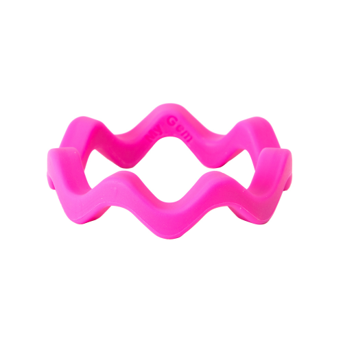 Chewable Wave Bangals - Whiz Bright Fuchsia Pink
