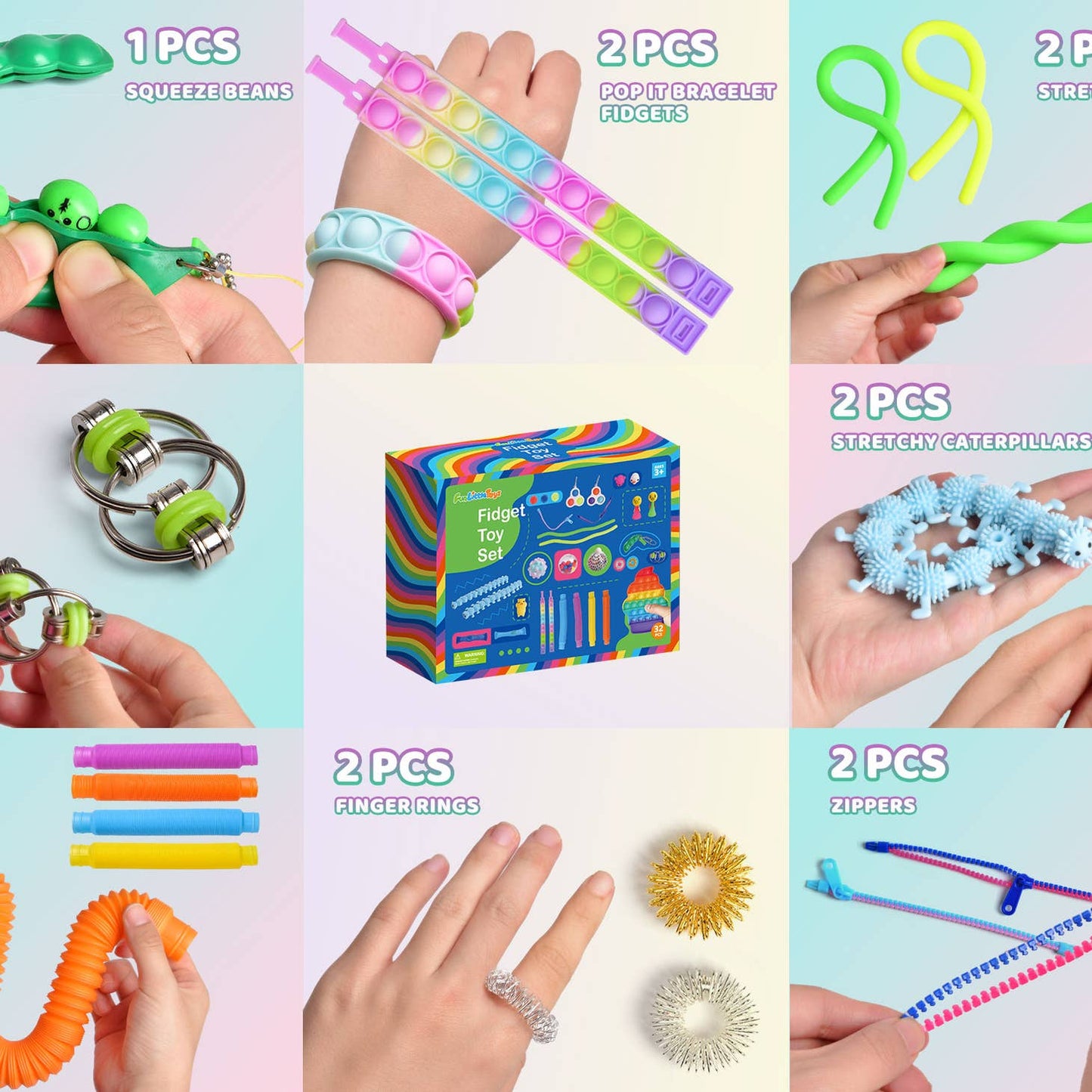 Fidget Toy Set - 32 Pieces