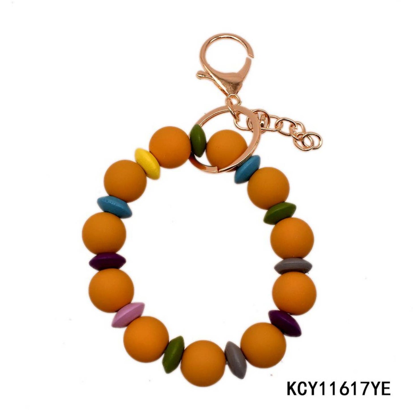 Silicon Beaded Wristlet Keychain