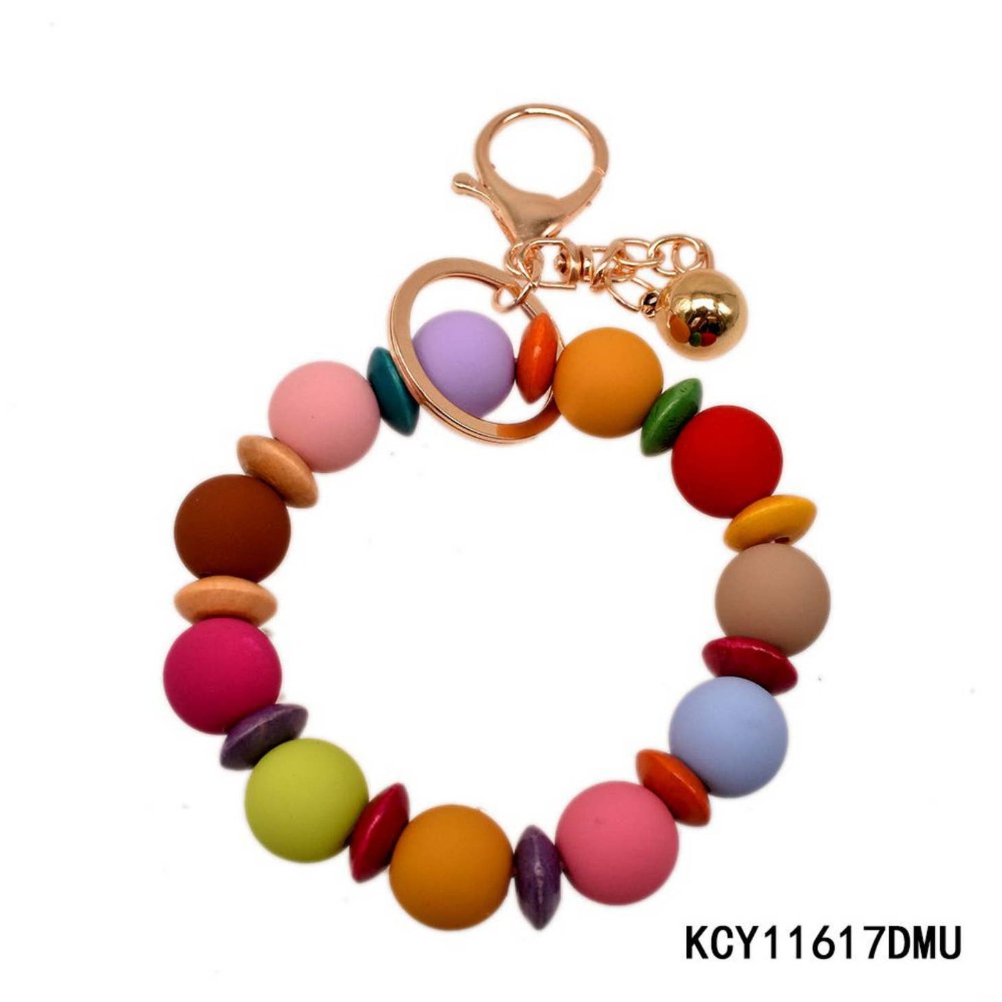 Silicon Beaded Wristlet Keychain