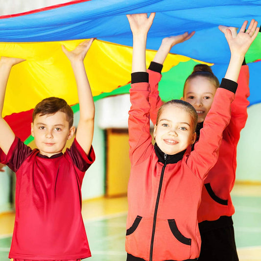 12ft Parachute Play Tent Kids Game with 12 Handles