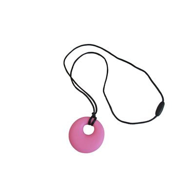 Pink Circle Chew Necklace
