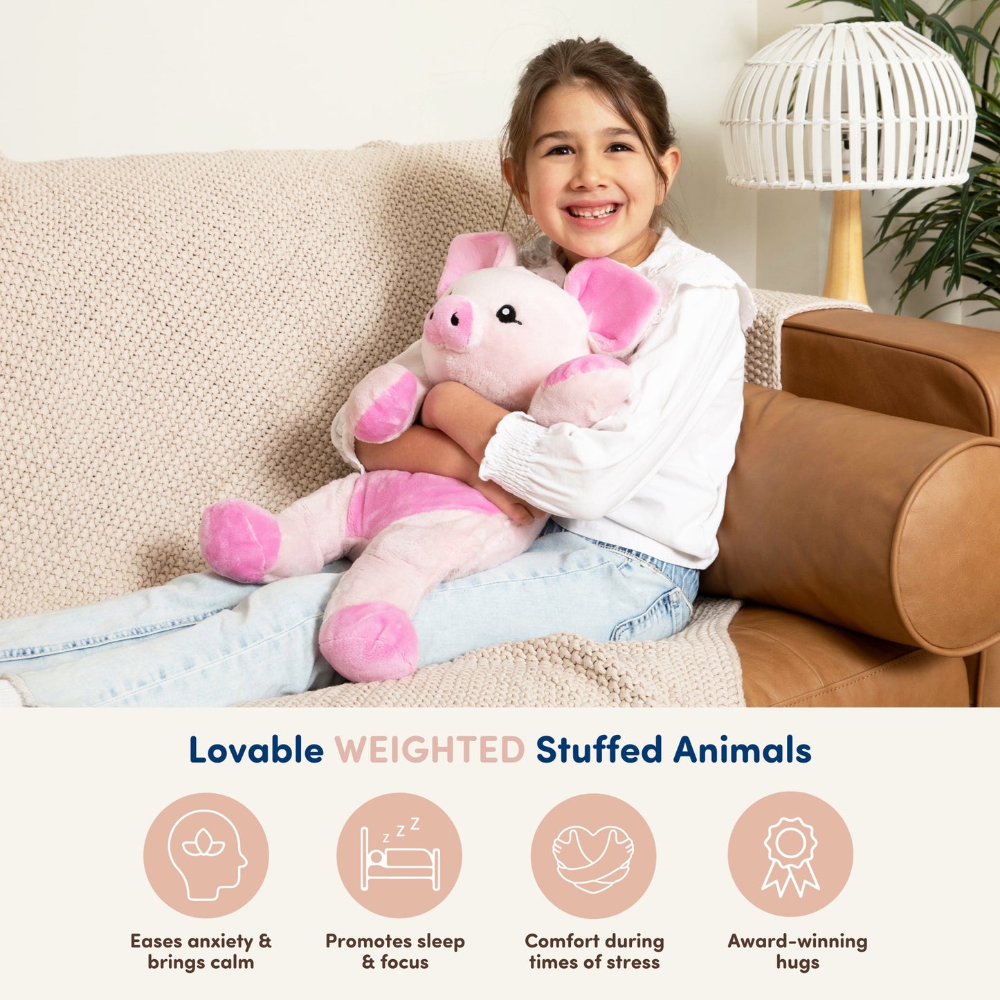 Hugimals Weighted Emotional Support Pig
