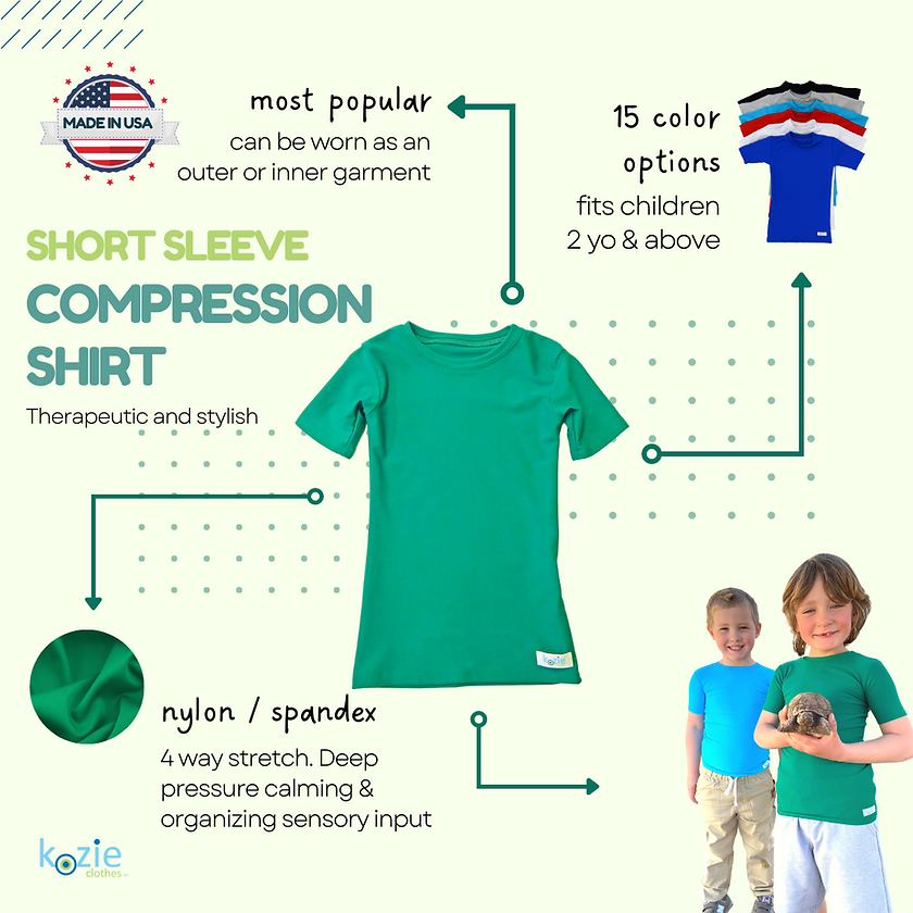 Baby Kozie Short Sleeve Sensory Compression Shirt – AdaptAbility