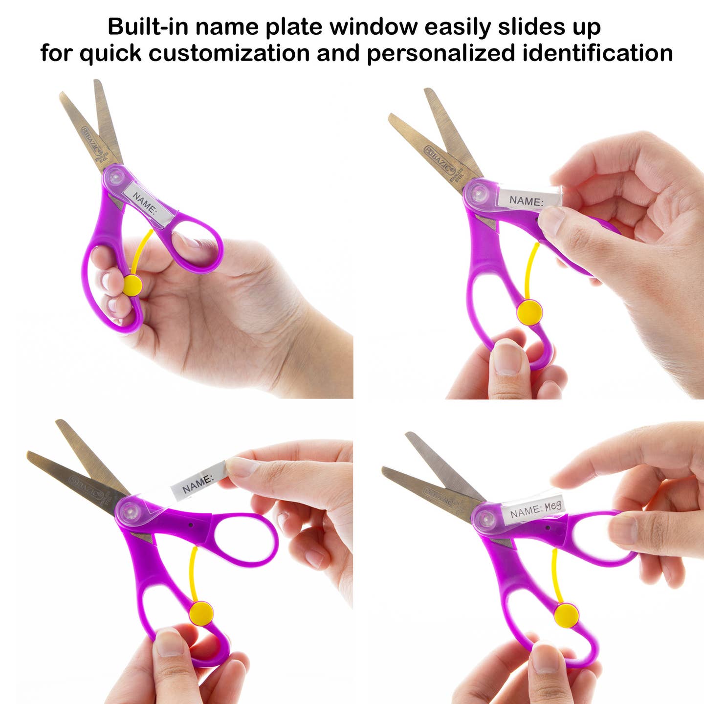 School Scissors with Training Lever (5" Blunt Tip)