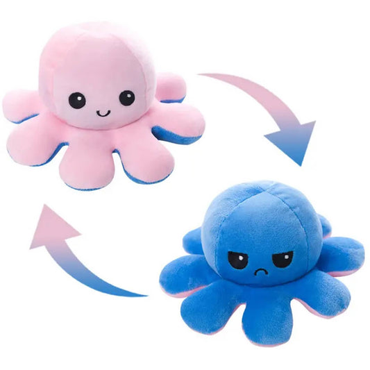 Reversible Mood Octopus Soft Plush Toy