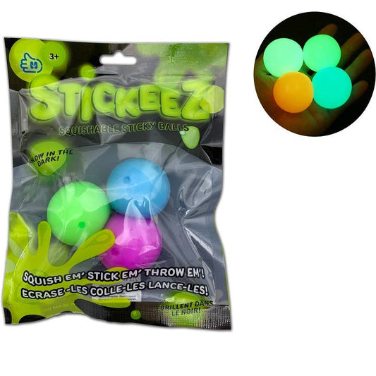 Stickeez Squishable Sticky Glow in the Dark Balls