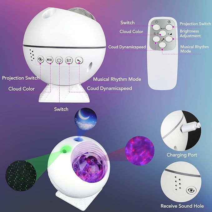 Galaxy Light Star Projector