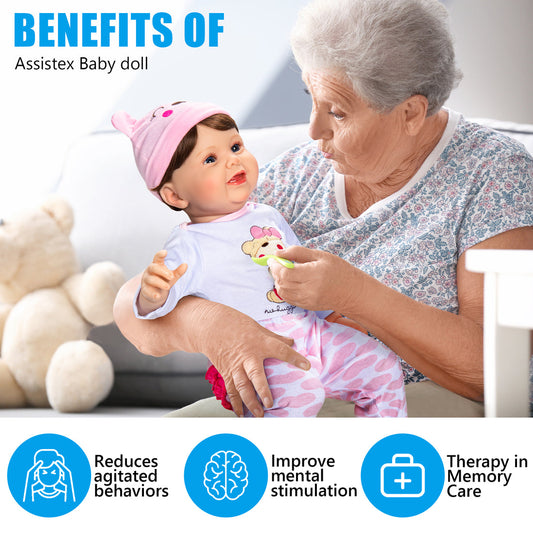 22 inch - Lifelike Reborn Baby Doll for Seniors with Dementia