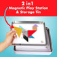Sense and Grow: Magnetic Textured Tangram Puzzles