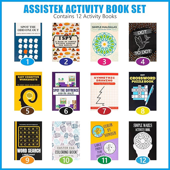 Large Print Activity Book Set for Seniors