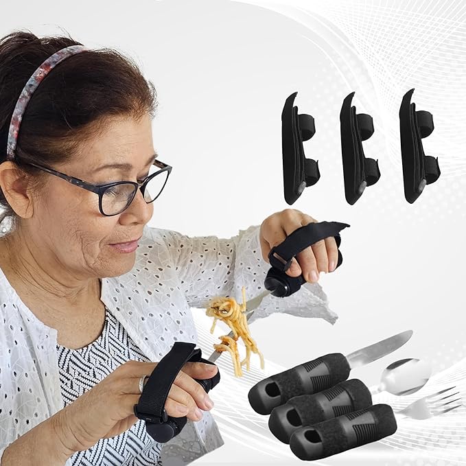 Weighted Adaptive Utensils with 3 Universal Cuffs – AdaptAbility