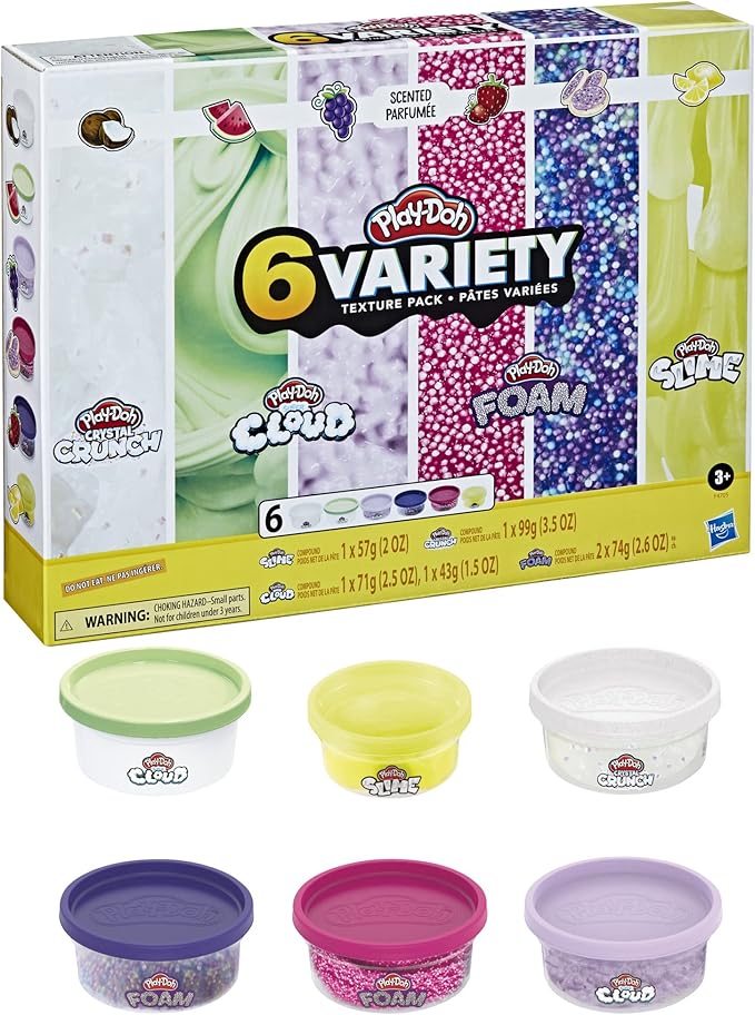 Play-Doh 6 Variety Scented and Texture Pack