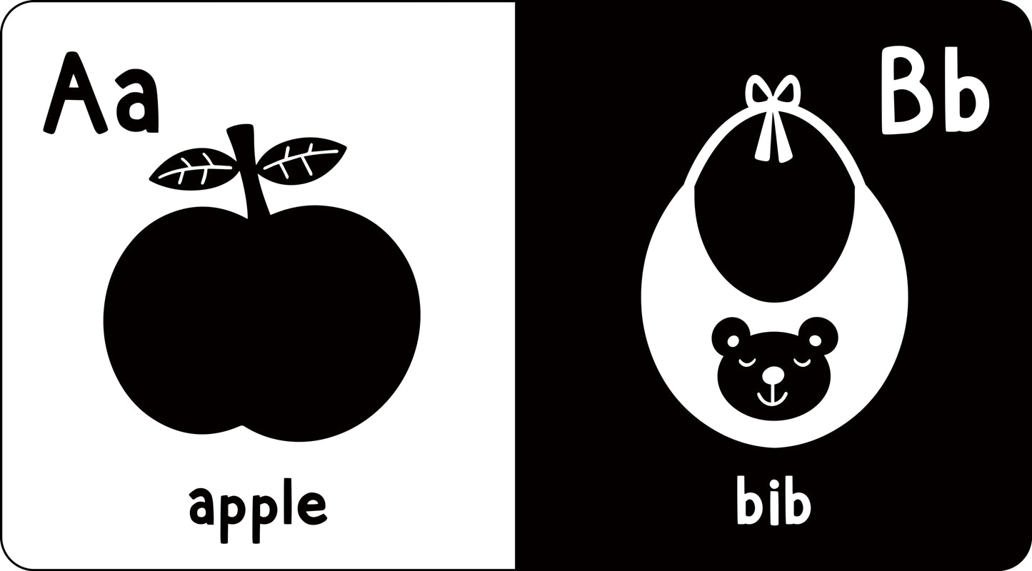 Black and White High Contrast Board Book Library