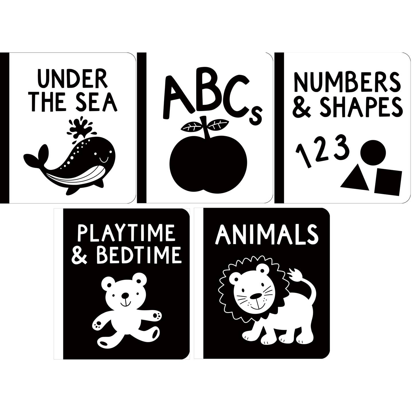 Black and White High Contrast Board Book Library