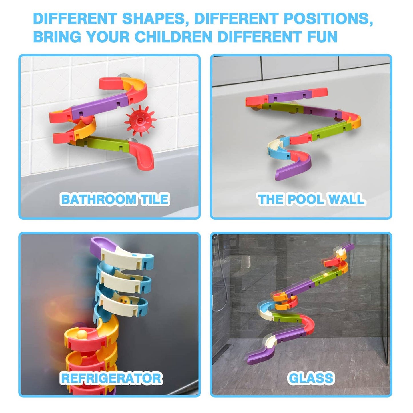 49 Piece Buildable Water Slide Bath Toy