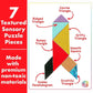 Sense and Grow: Magnetic Textured Tangram Puzzles