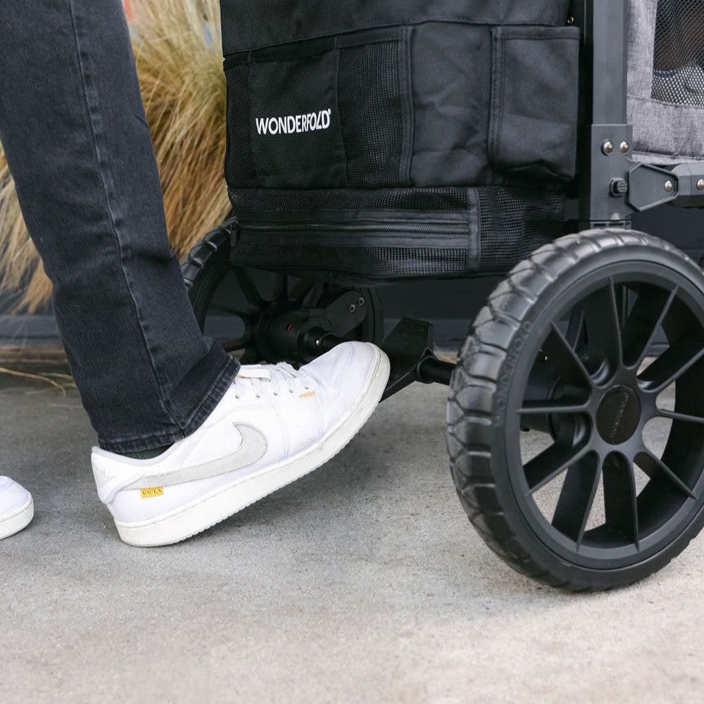 Wonderfold Wagon W2 Luxe Pro Double Stroller with 5 Point Harness
